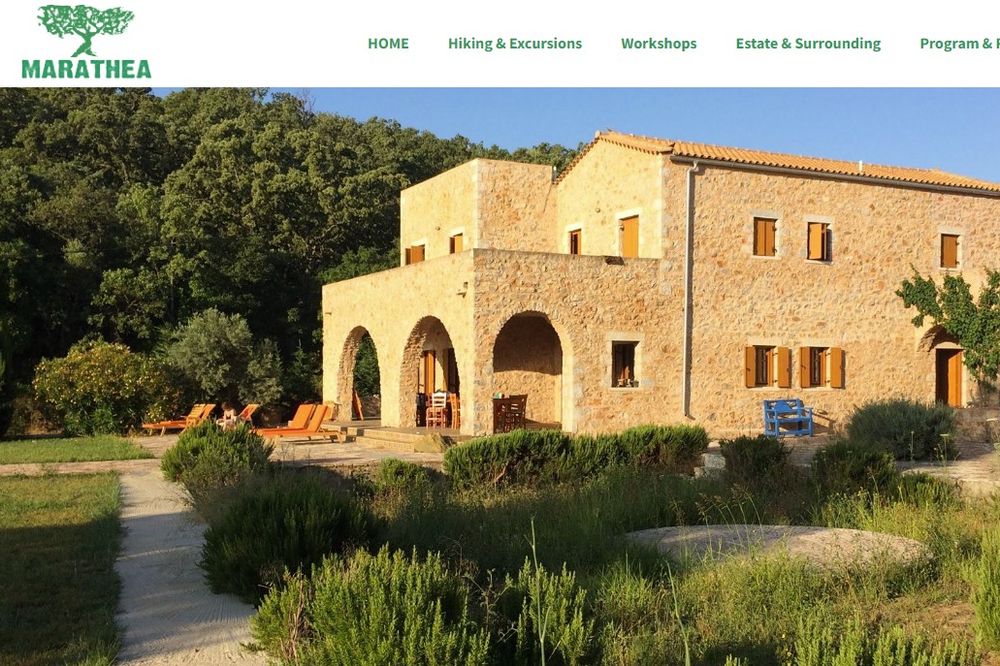the mansion of marathea farm in peloponnese greece