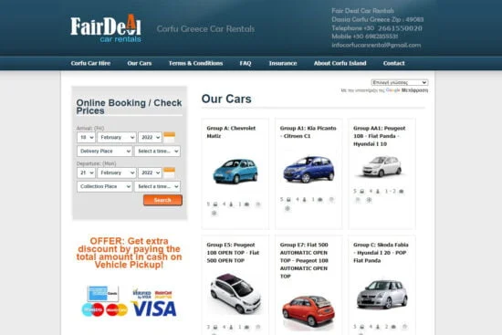 fairdeal car hire corfu
