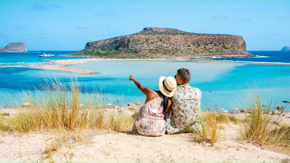 the beach of balos in crete