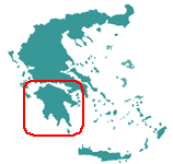 map of Peloponnese Greece