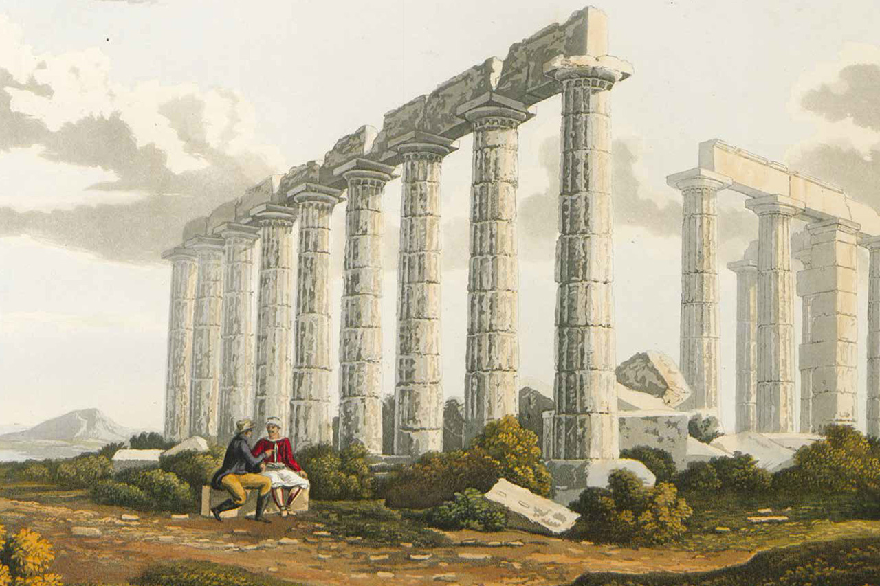 poseidon temple during the ottoman period of greece